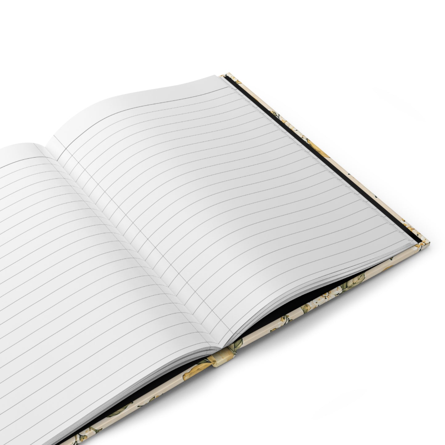 Limonella Garden Hardcover Journal – Lined Lemon Floral Notebook