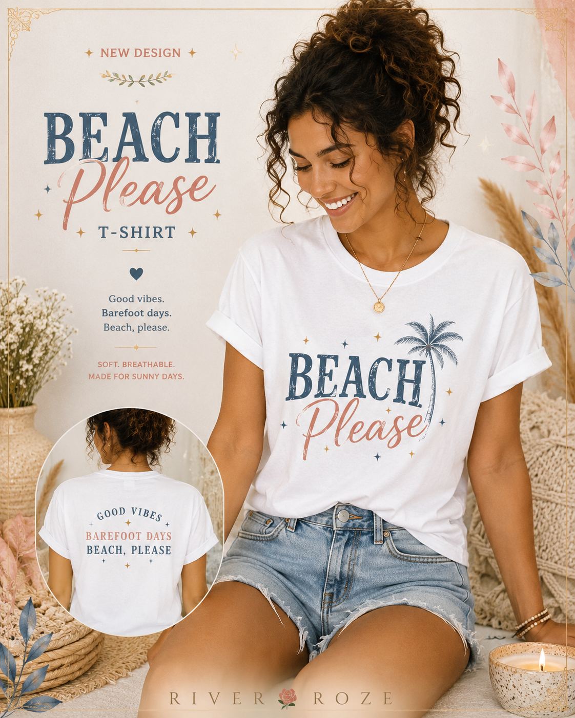 Beach Please | Palm Tree Summer Tee