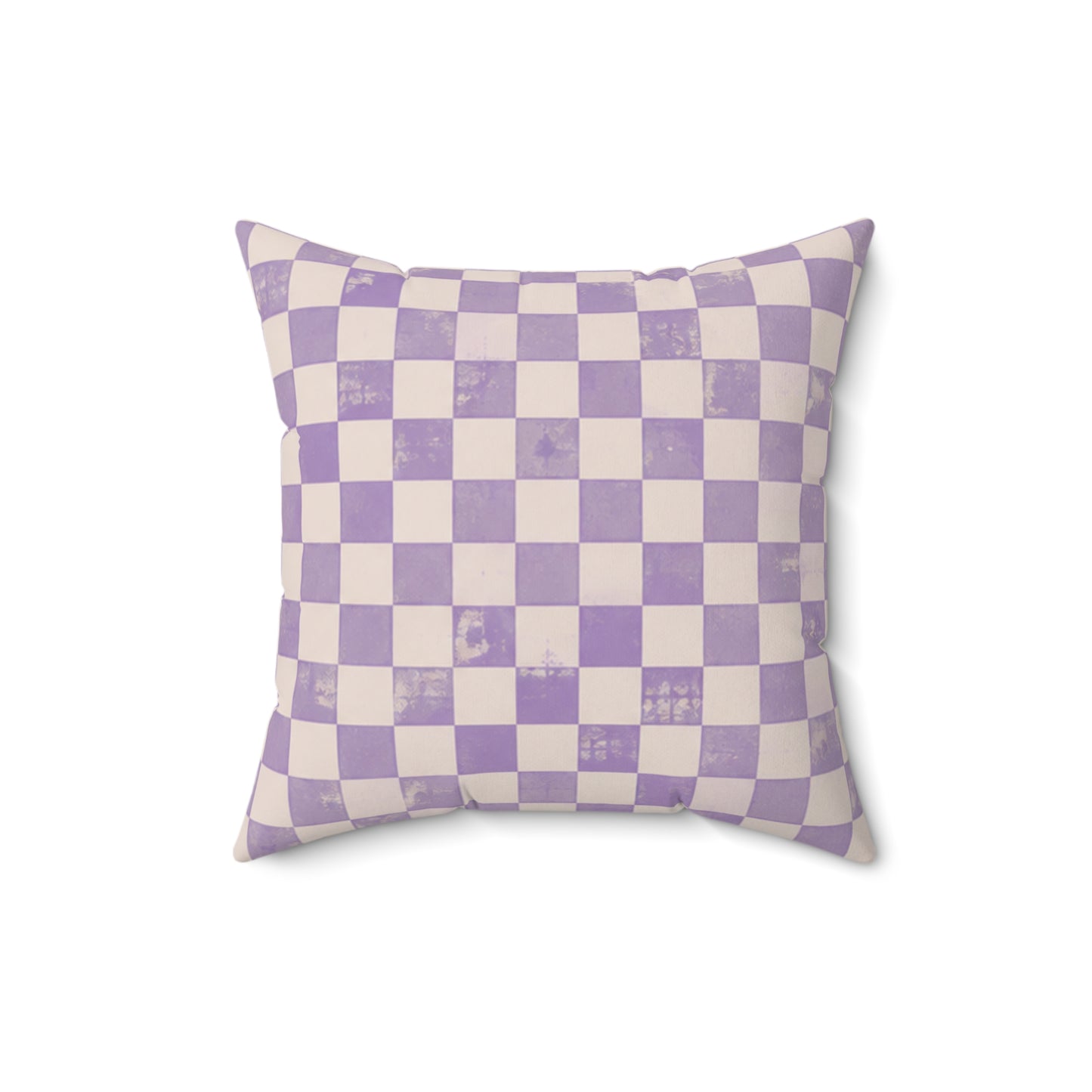 Lavender Check Pillow - Purple Checkerboard Throw Pillow - Pastel Decorative Cushion - Retro Home Decor