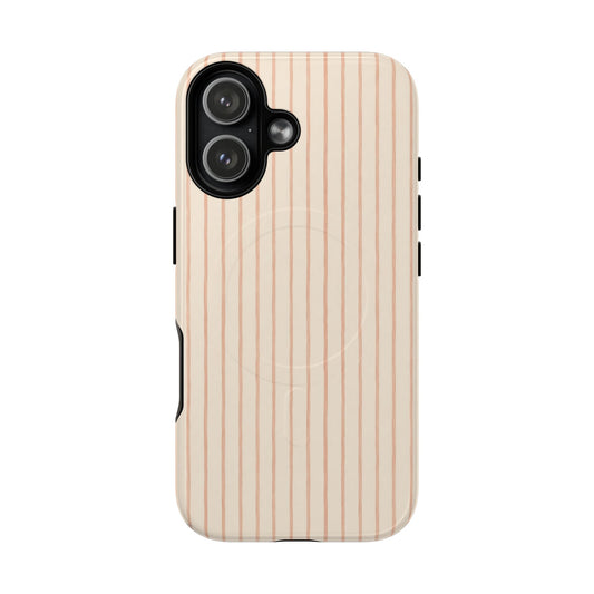 Soft Blush Lines Magnetic Protective Phone Case – Tough Dual-Layer Cover