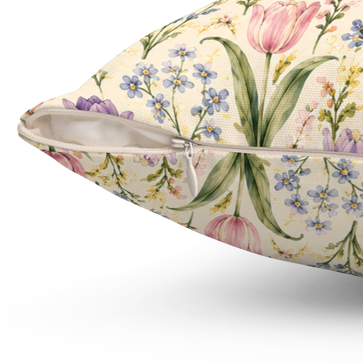 Tulip Whispers Pillow - Pastel Tulip Throw Pillow - Floral Decorative Cushion - Cottage Garden Decor