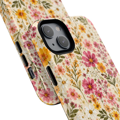 Wildflower Meadow Magnetic Protective Phone Case – Tough Dual-Layer Cover