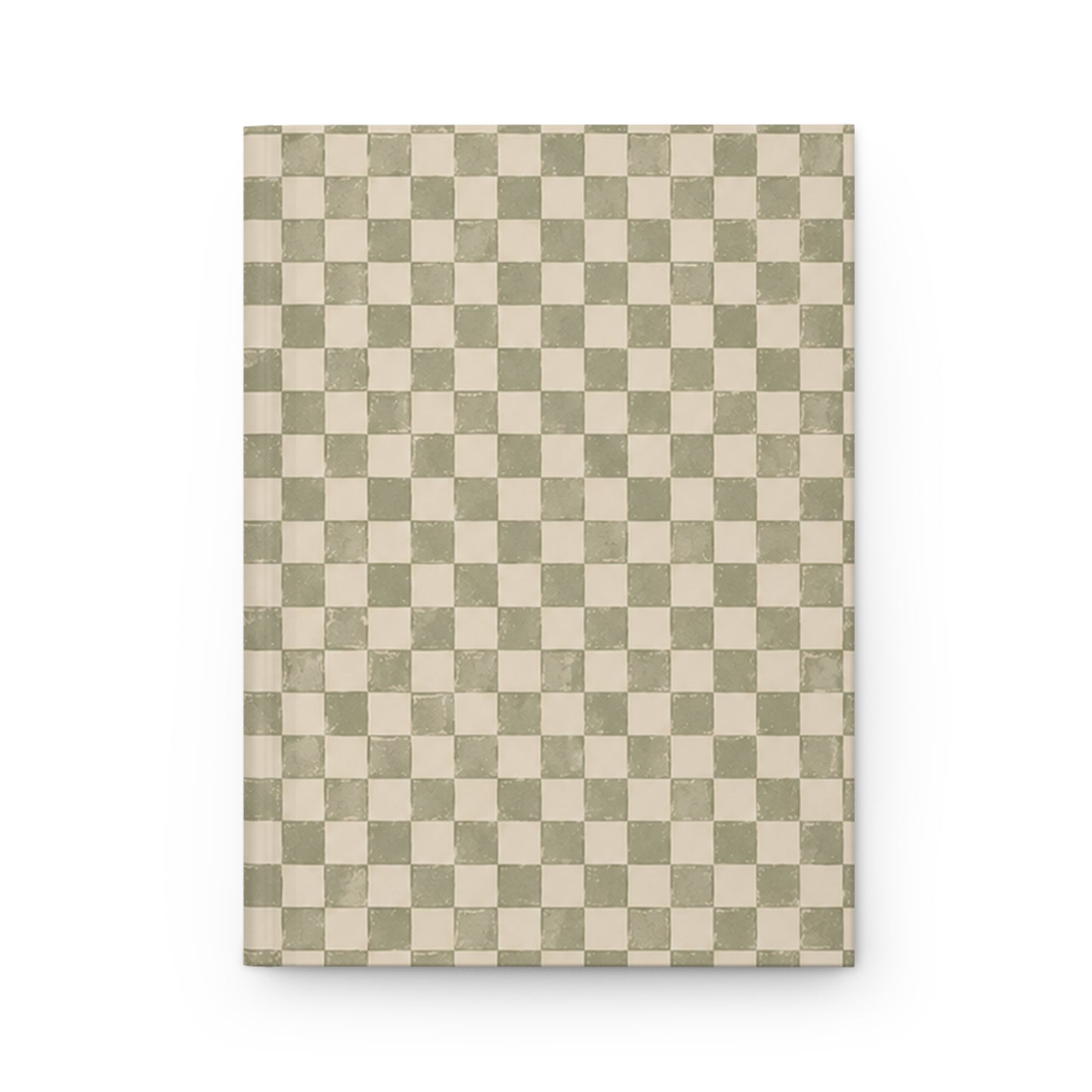 Sage Check Hardcover Journal – Lined Checkerboard Notebook