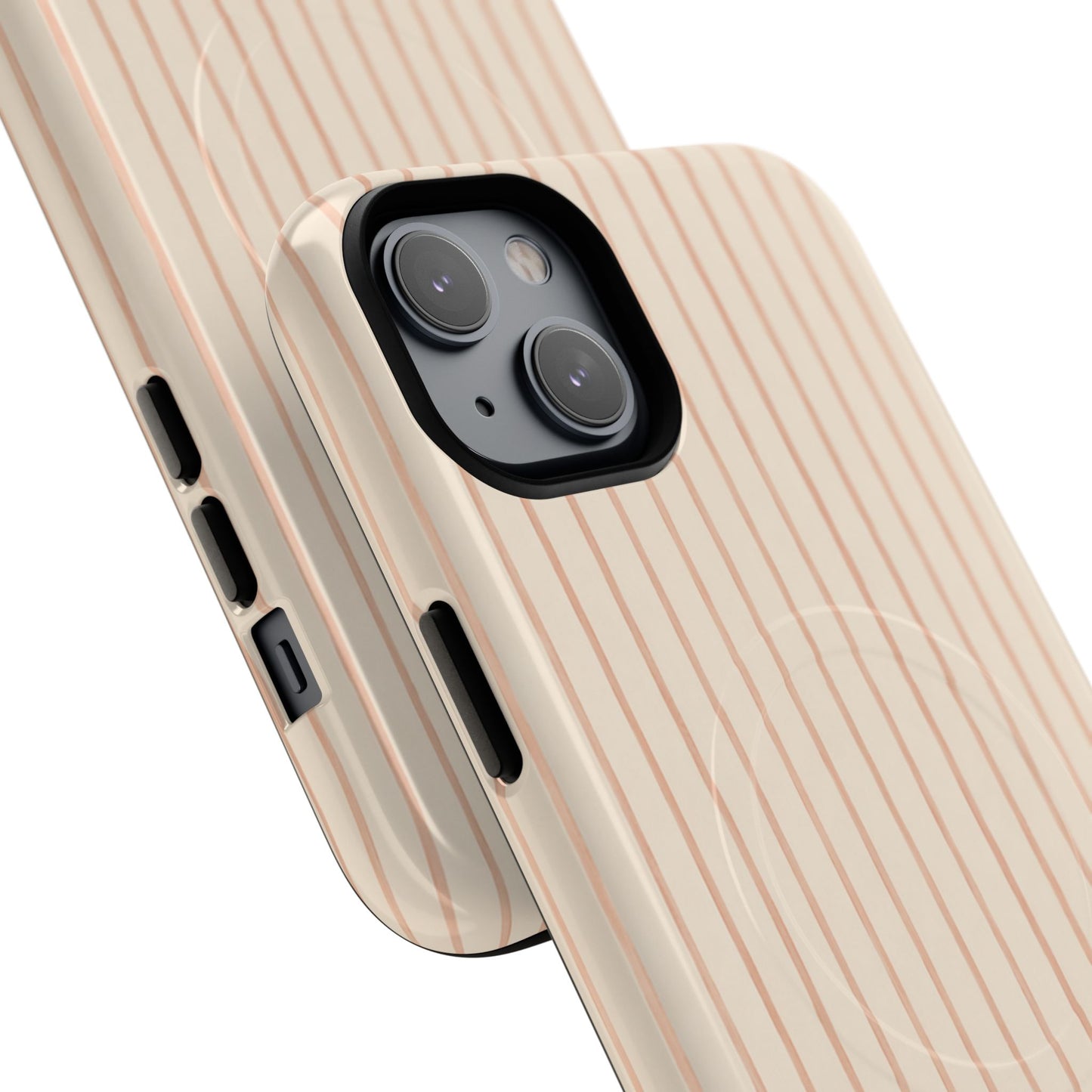 Soft Blush Lines Magnetic Protective Phone Case – Tough Dual-Layer Cover