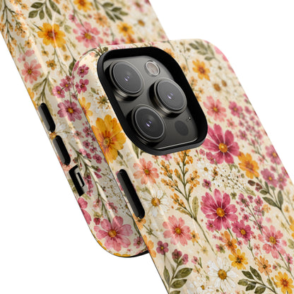 Wildflower Meadow Magnetic Protective Phone Case – Tough Dual-Layer Cover