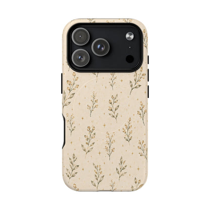 Floral Sprig Magnetic Protective Phone Case – Tough Dual-Layer Cover