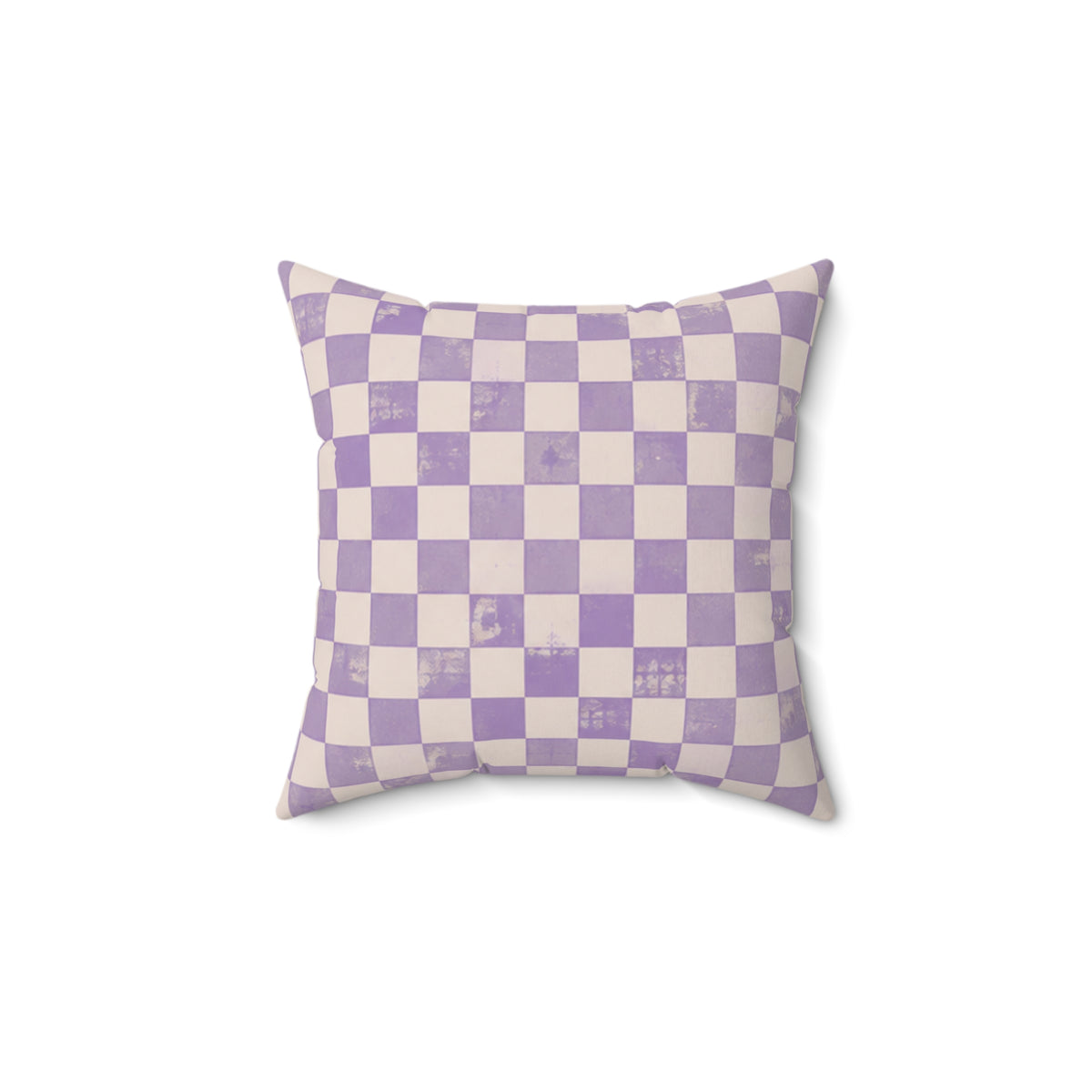 Lavender Check Pillow - Purple Checkerboard Throw Pillow - Pastel Decorative Cushion - Retro Home Decor