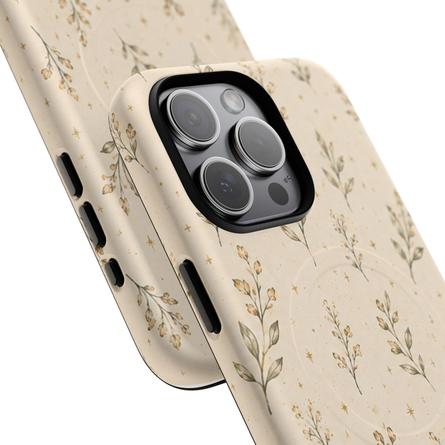 Floral Sprig Magnetic Protective Phone Case – Tough Dual-Layer Cover