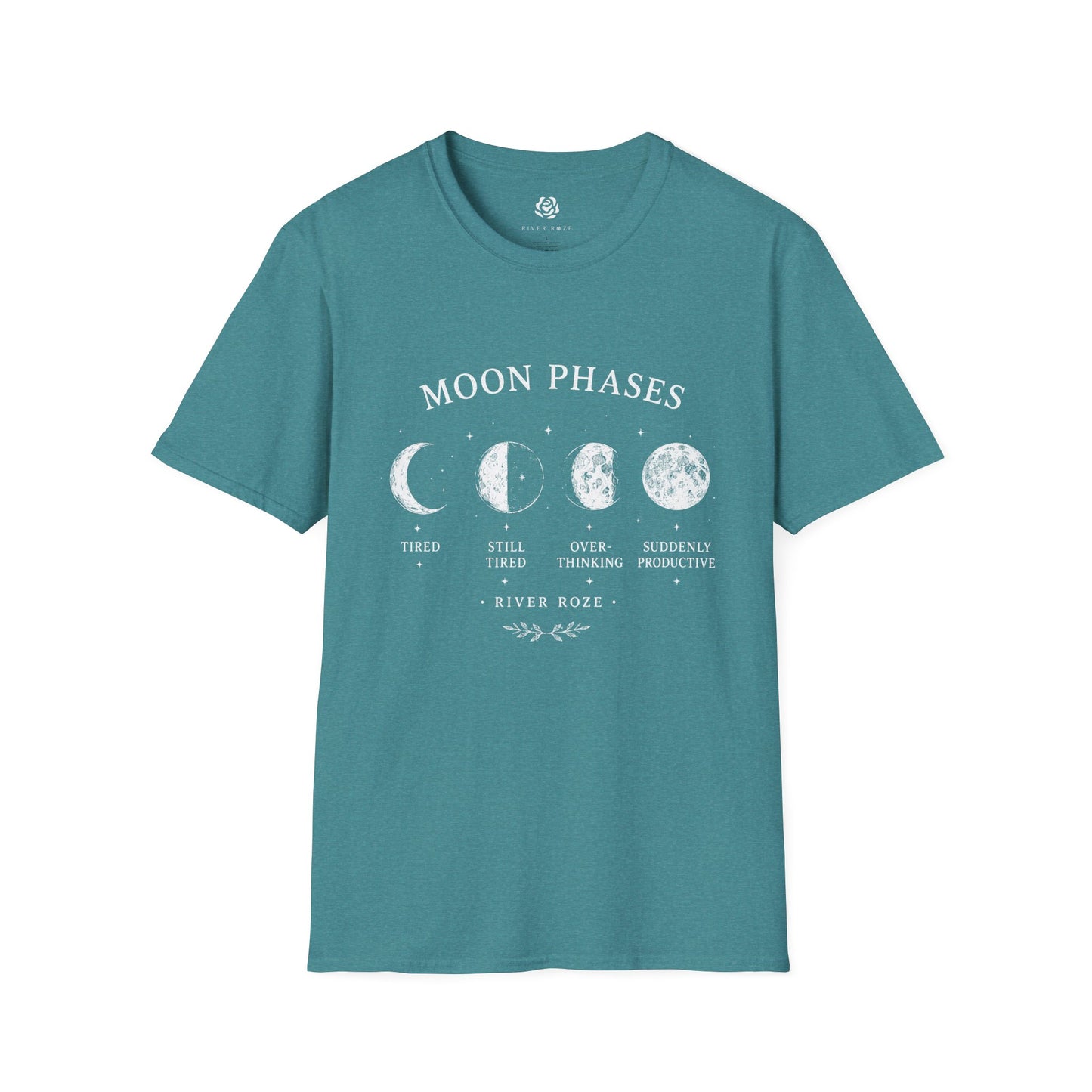 Moon Phases Graphic T-Shirt – Celestial Lunar Tee
