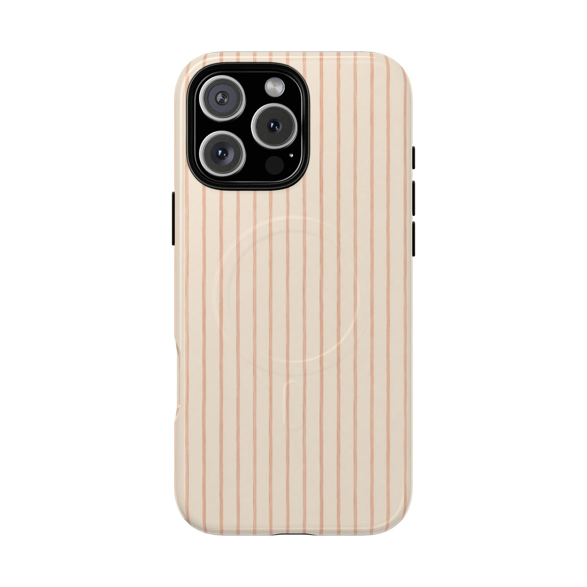Soft Blush Lines Magnetic Protective Phone Case – Tough Dual-Layer Cover