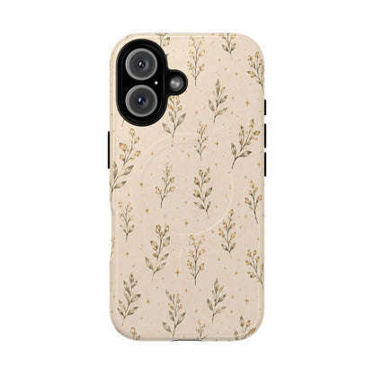 Floral Sprig Magnetic Protective Phone Case – Tough Dual-Layer Cover