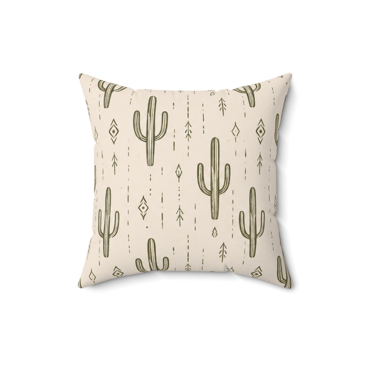 Desert Rhythm Pillow - Boho Cactus Throw Pillow - Neutral Desert Decorative Cushion - Southwestern Home Decor