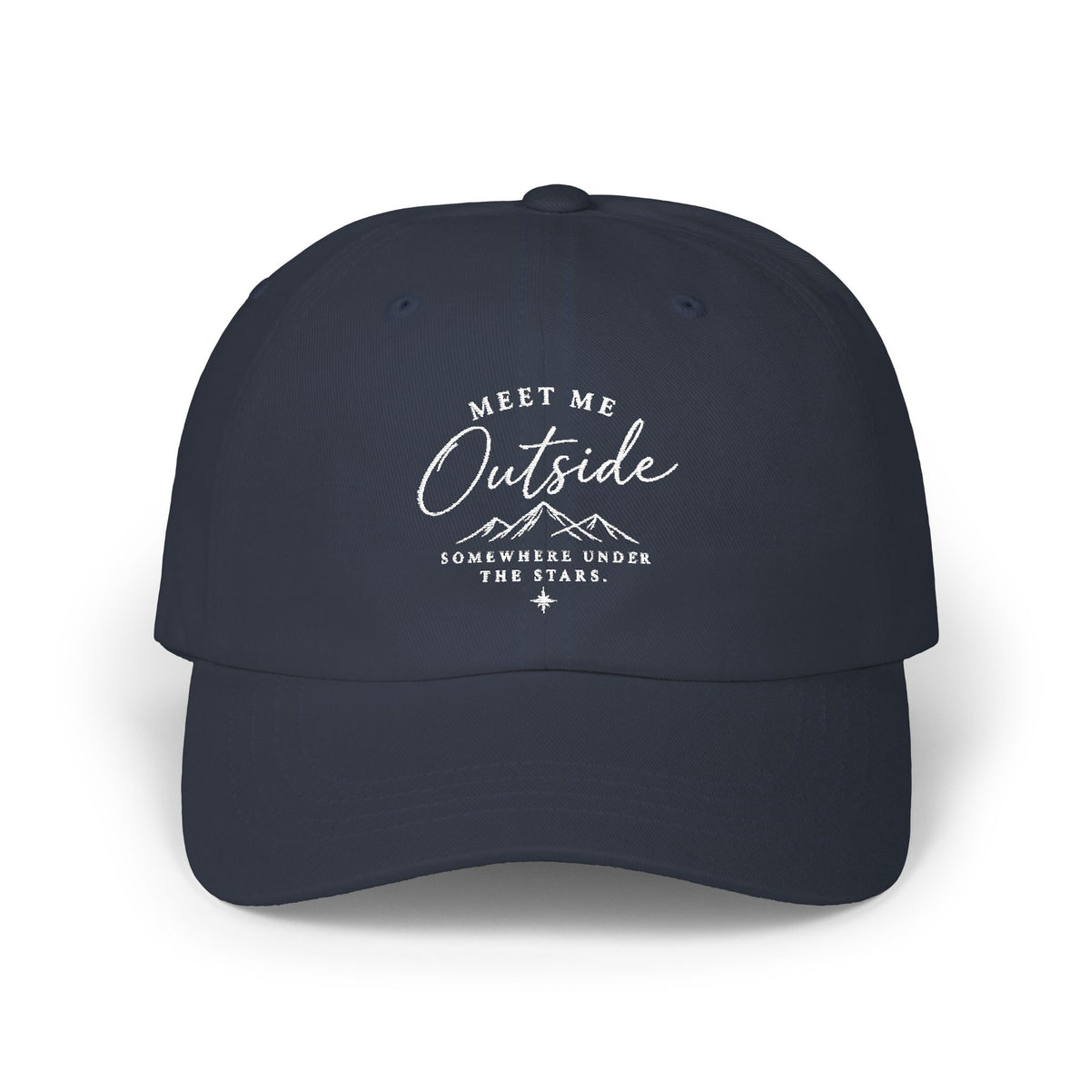 Meet Me Outside Embroidered Dad Cap – Outdoor Adventure Hat