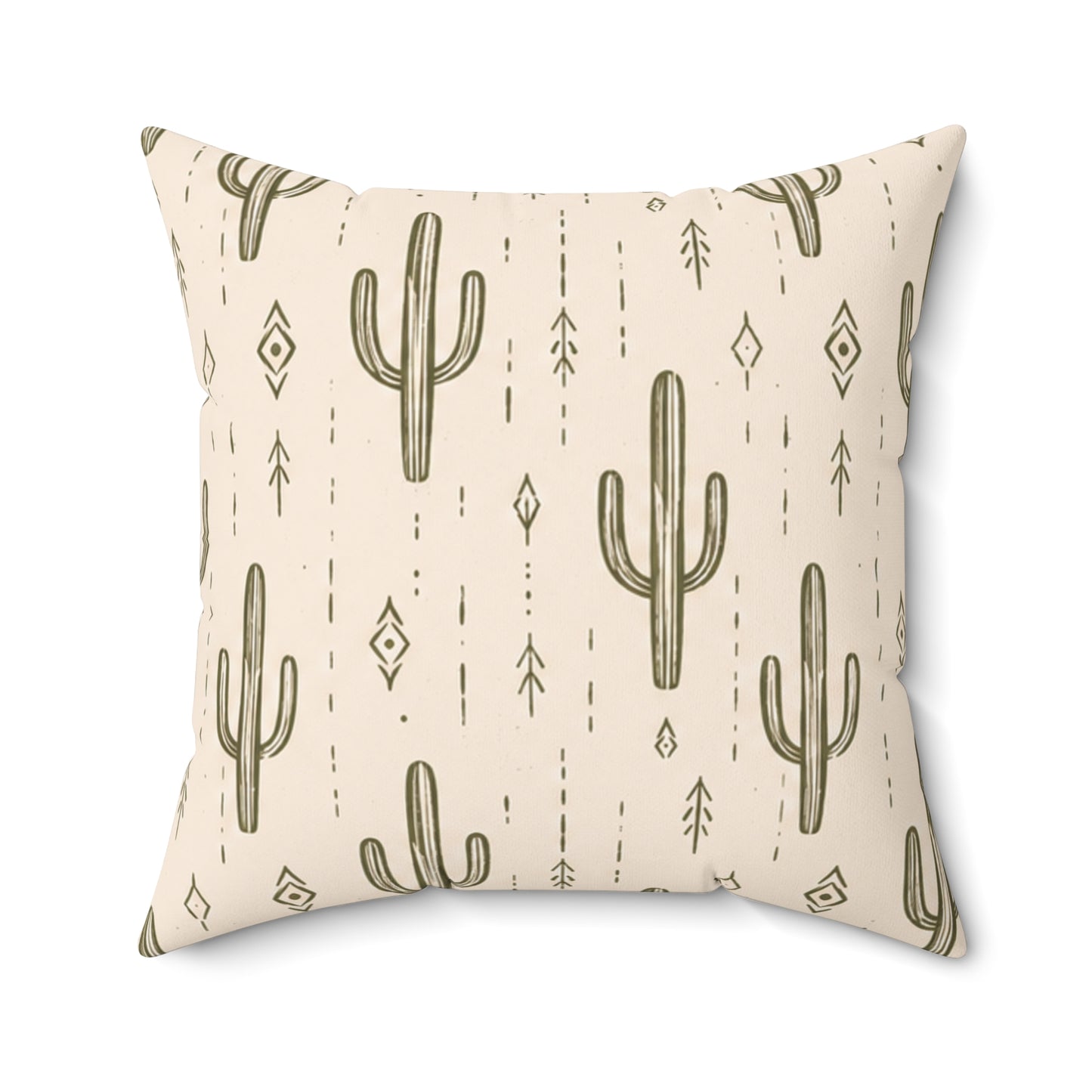 Desert Rhythm Pillow - Boho Cactus Throw Pillow - Neutral Desert Decorative Cushion - Southwestern Home Decor