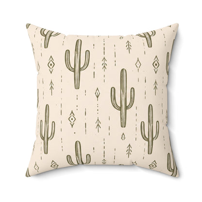 Desert Rhythm Pillow - Boho Cactus Throw Pillow - Neutral Desert Decorative Cushion - Southwestern Home Decor