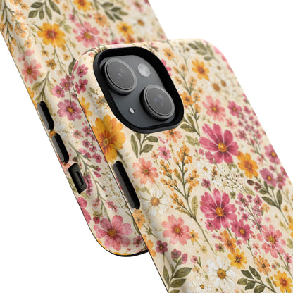 Wildflower Meadow Magnetic Protective Phone Case – Tough Dual-Layer Cover