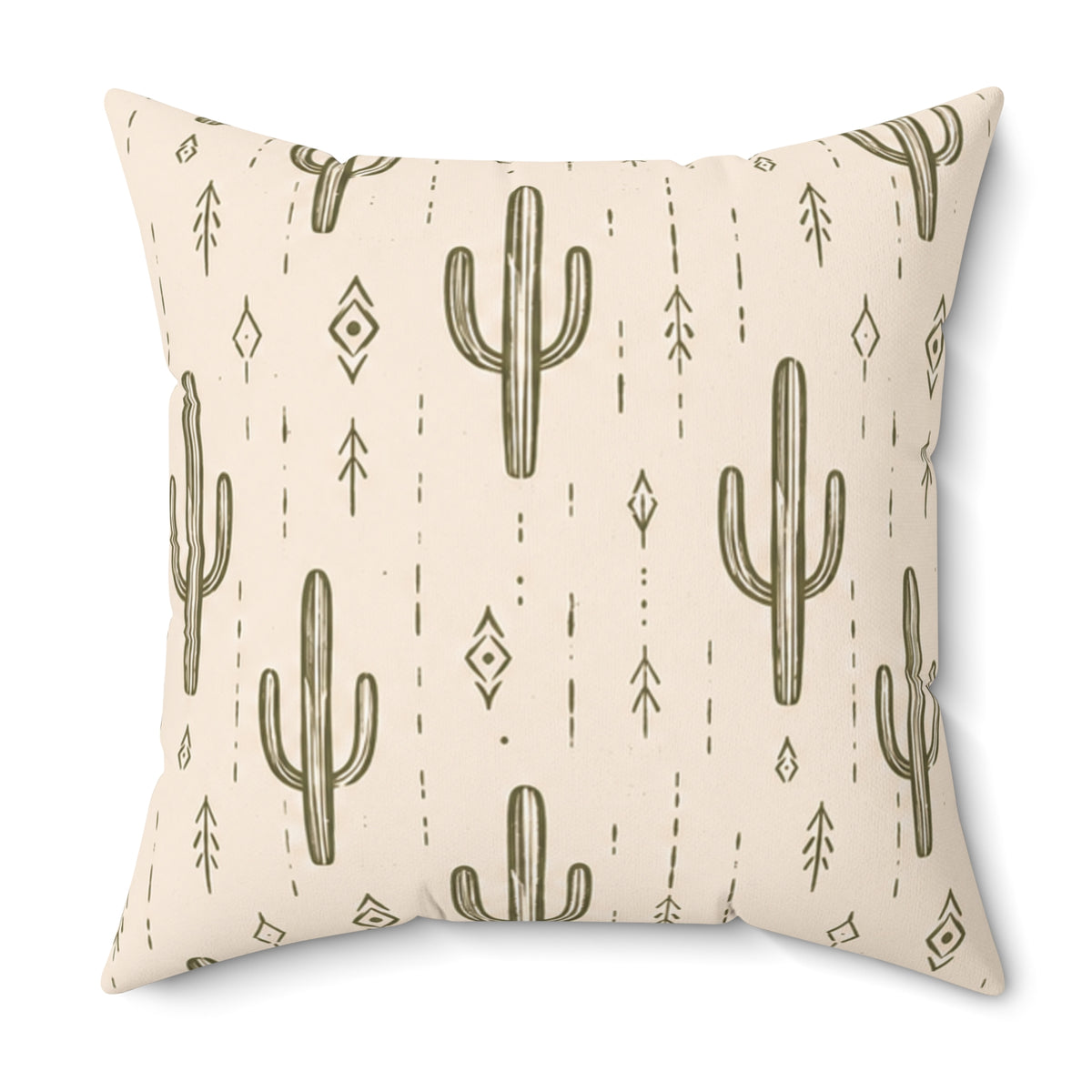 Desert Rhythm Pillow - Boho Cactus Throw Pillow - Neutral Desert Decorative Cushion - Southwestern Home Decor