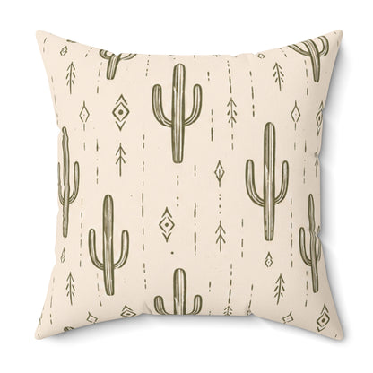 Desert Rhythm Pillow - Boho Cactus Throw Pillow - Neutral Desert Decorative Cushion - Southwestern Home Decor