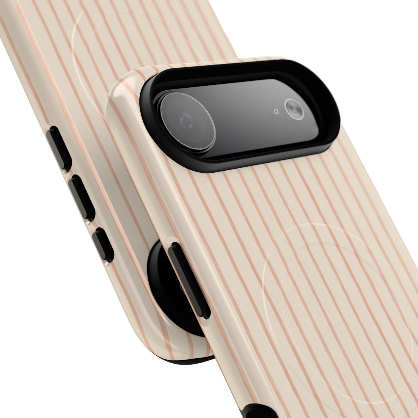 Soft Blush Lines Magnetic Protective Phone Case – Tough Dual-Layer Cover