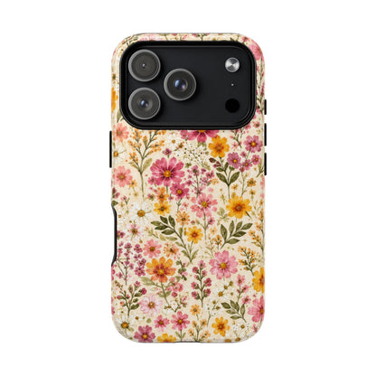 Wildflower Meadow Magnetic Protective Phone Case – Tough Dual-Layer Cover