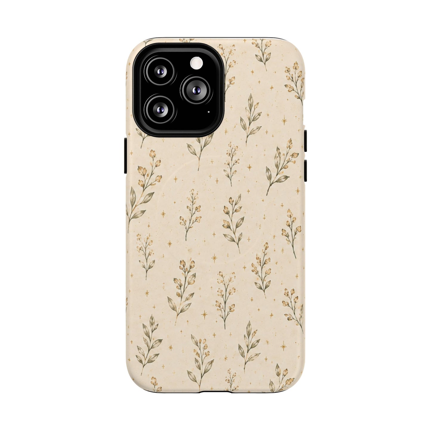 Floral Sprig Magnetic Protective Phone Case – Tough Dual-Layer Cover