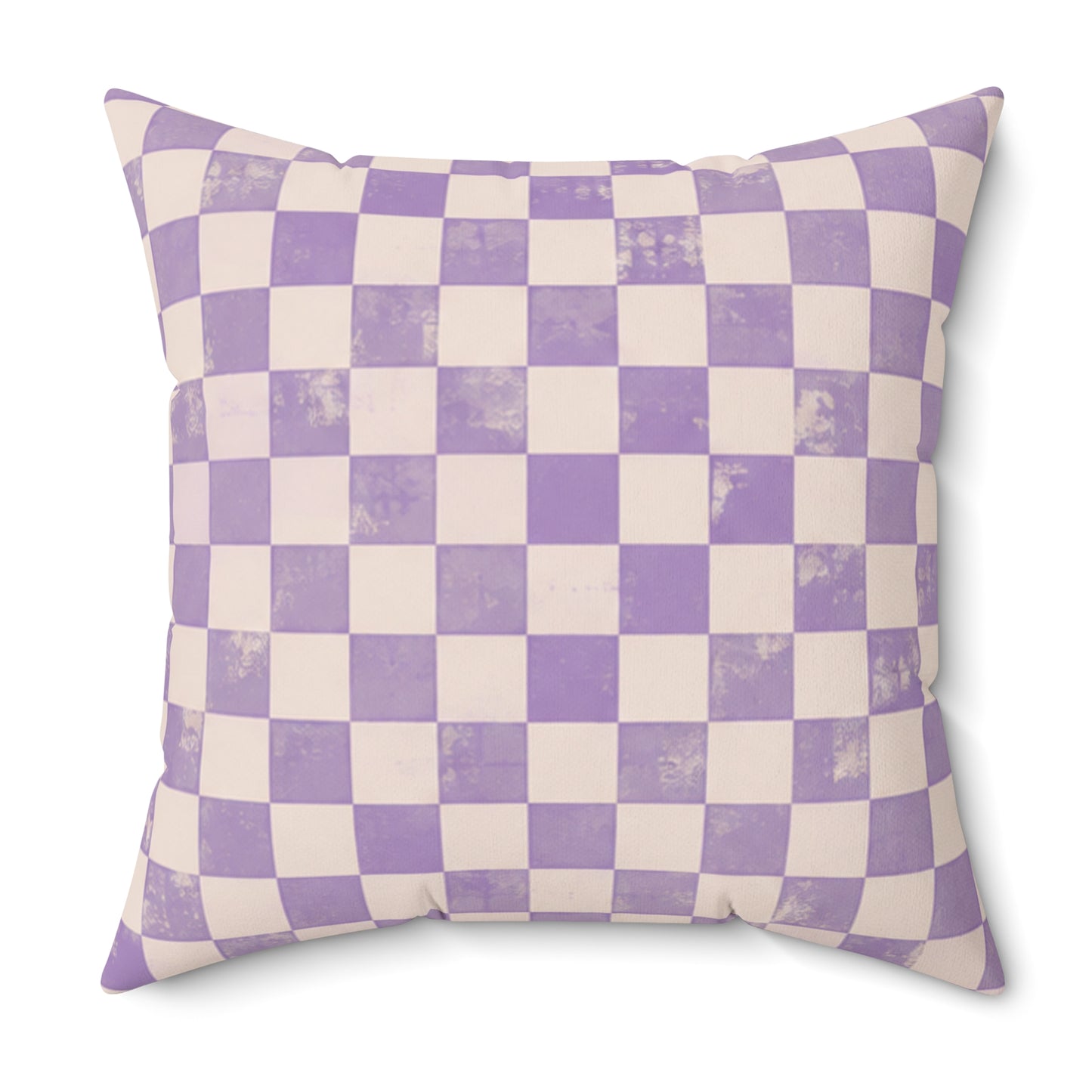Lavender Check Pillow - Purple Checkerboard Throw Pillow - Pastel Decorative Cushion - Retro Home Decor