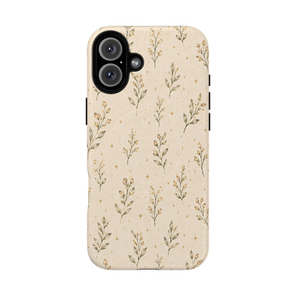 Floral Sprig Magnetic Protective Phone Case – Tough Dual-Layer Cover