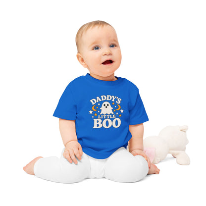 Daddy's Little Boo Baby T-Shirt - Halloween Ghost Infant Tee - Cute Spooky Baby Shirt - Halloween Baby Outfit