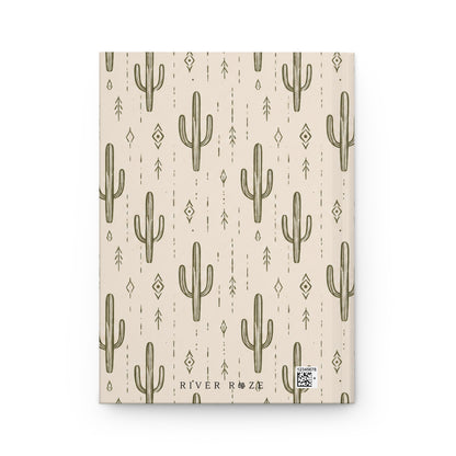 Desert Rhythm Hardcover Journal – Lined Cactus Notebook
