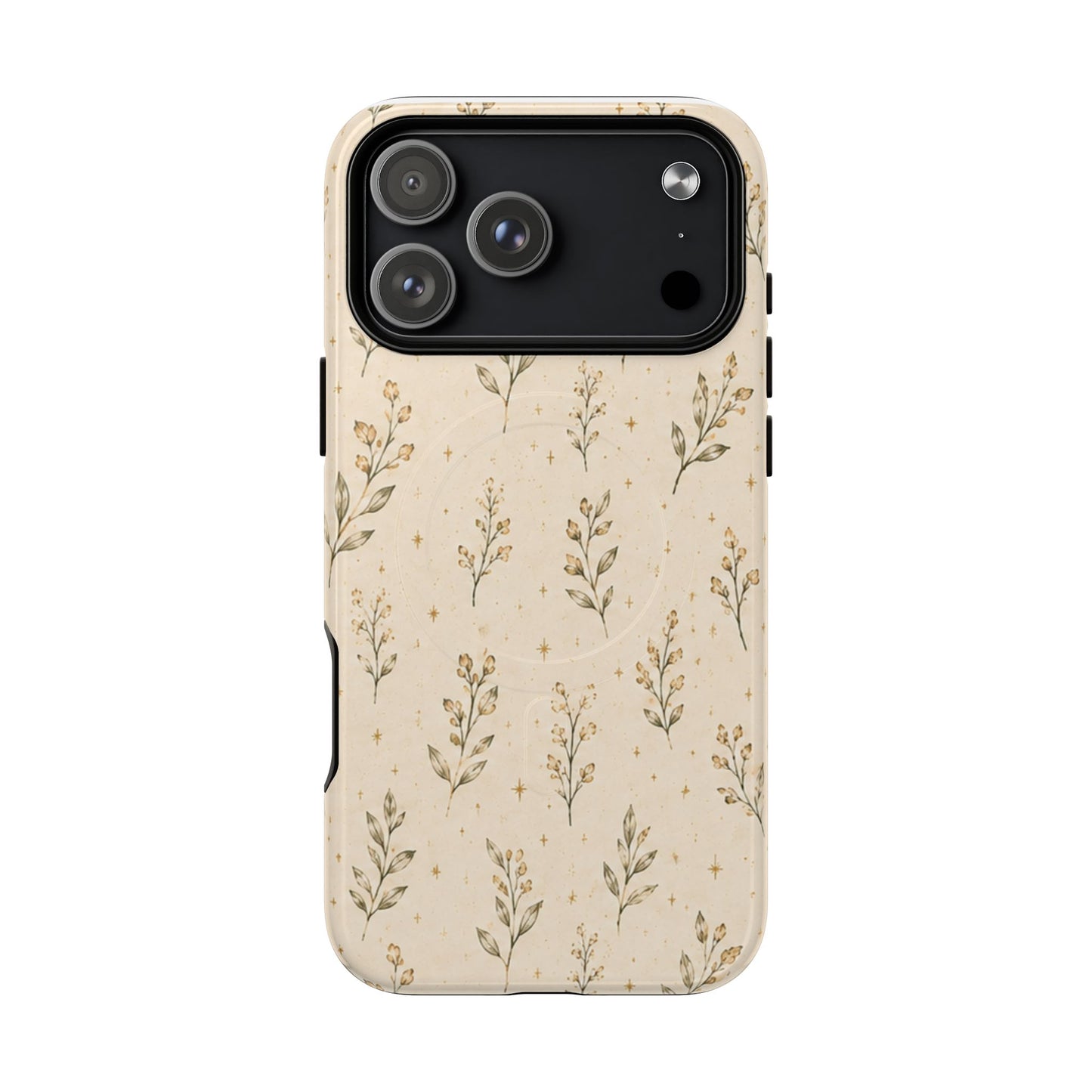 Floral Sprig Magnetic Protective Phone Case – Tough Dual-Layer Cover