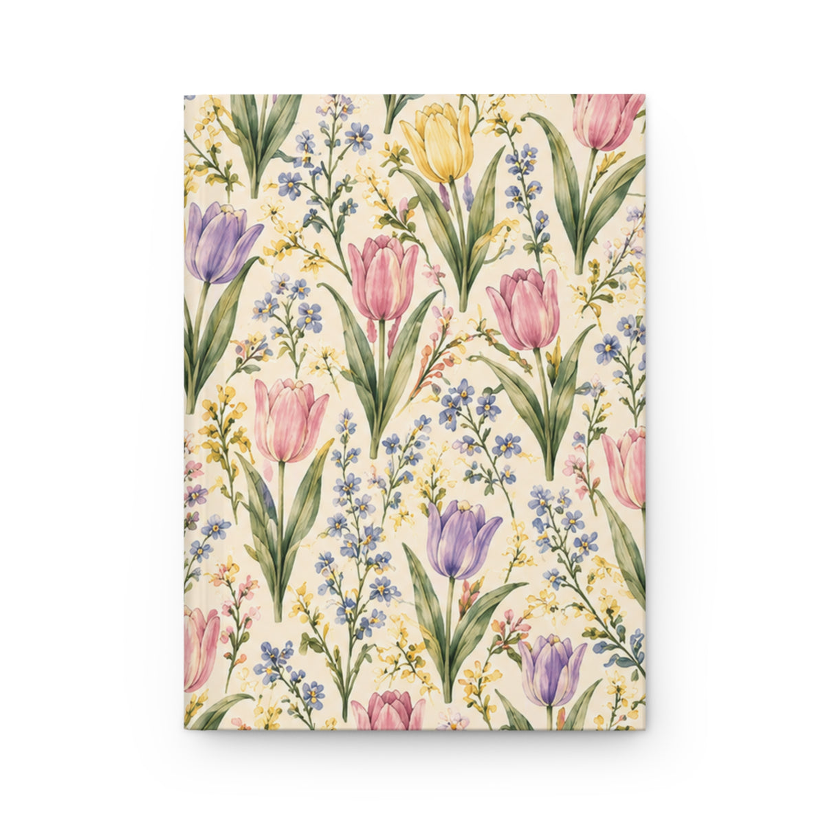 Spring Tulips Hardcover Journal – Lined Floral Notebook
