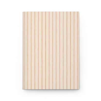 Soft Blush Lines Hardcover Journal – Lined Minimalist Notebook