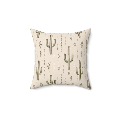 Desert Rhythm Pillow - Boho Cactus Throw Pillow - Neutral Desert Decorative Cushion - Southwestern Home Decor