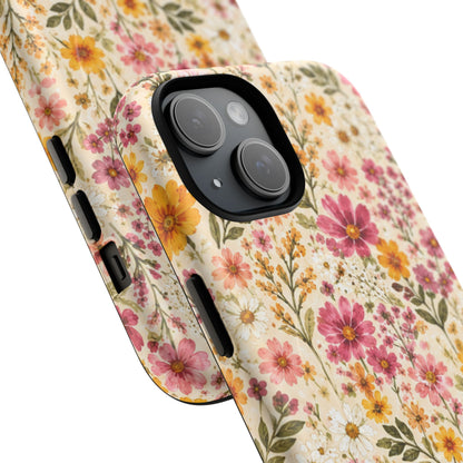 Wildflower Meadow Magnetic Protective Phone Case – Tough Dual-Layer Cover