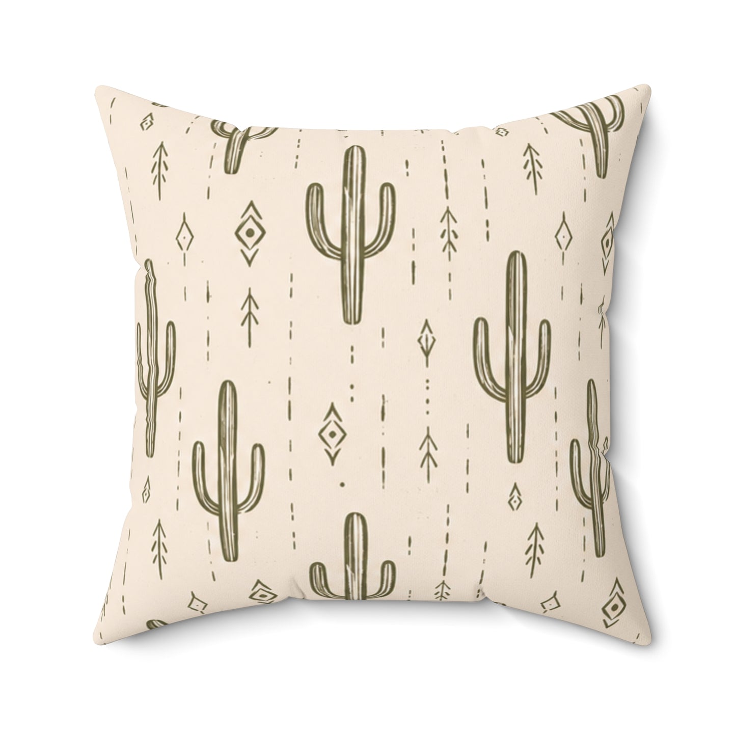 Desert Rhythm Pillow - Boho Cactus Throw Pillow - Neutral Desert Decorative Cushion - Southwestern Home Decor