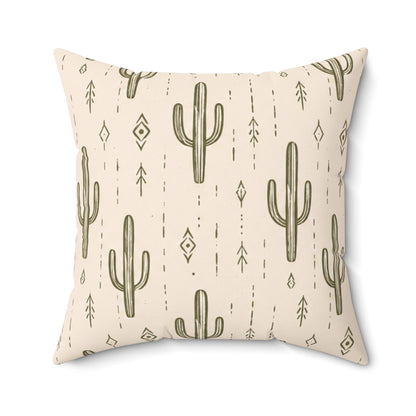 Desert Rhythm Pillow - Boho Cactus Throw Pillow - Neutral Desert Decorative Cushion - Southwestern Home Decor