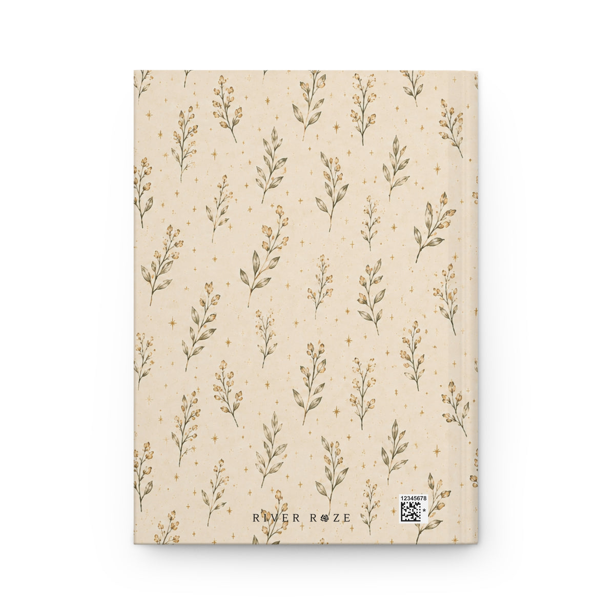 Golden Sprigs Hardcover Journal – Lined Botanical Notebook