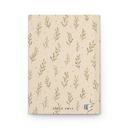 Golden Sprigs Hardcover Journal – Lined Botanical Notebook