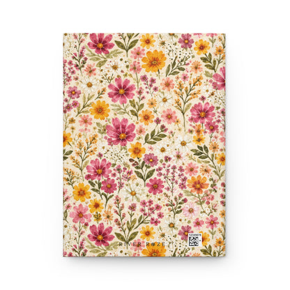 Wildflower Meadow Hardcover Journal – Lined Floral Notebook
