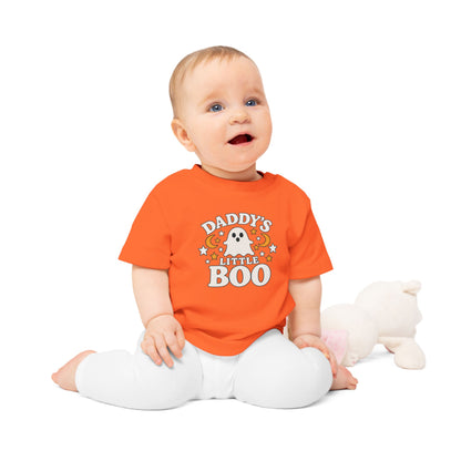 Daddy's Little Boo Baby T-Shirt - Halloween Ghost Infant Tee - Cute Spooky Baby Shirt - Halloween Baby Outfit