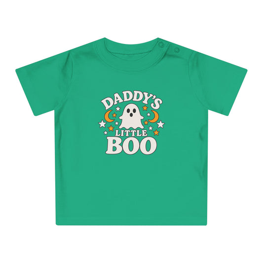 Daddy's Little Boo Baby T-Shirt - Halloween Ghost Infant Tee - Cute Spooky Baby Shirt - Halloween Baby Outfit
