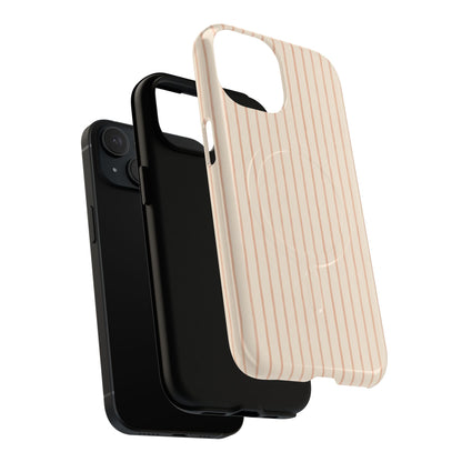 Soft Blush Lines Magnetic Protective Phone Case – Tough Dual-Layer Cover
