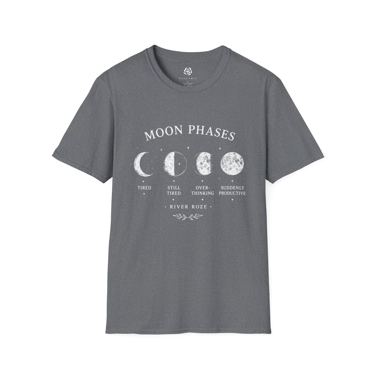 Moon Phases Graphic T-Shirt – Celestial Lunar Tee
