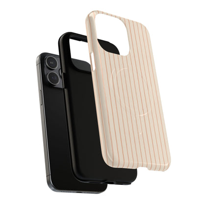 Soft Blush Lines Magnetic Protective Phone Case – Tough Dual-Layer Cover