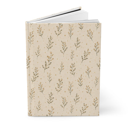 Golden Sprigs Hardcover Journal – Lined Botanical Notebook