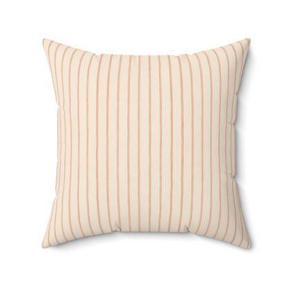 Soft Blush Lines Pillow - Striped Neutral Throw Pillow - Minimalist Decorative Cushion - Beige Bedroom