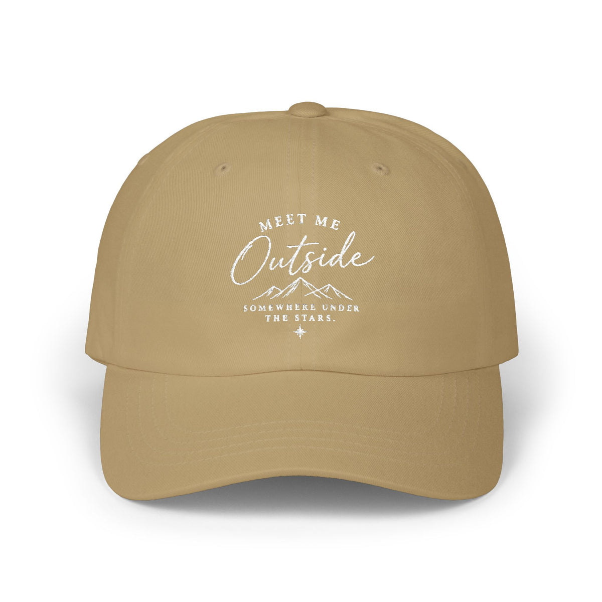 Meet Me Outside Embroidered Dad Cap – Outdoor Adventure Hat