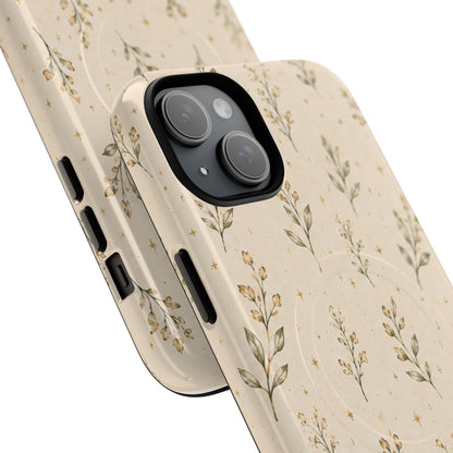 Floral Sprig Magnetic Protective Phone Case – Tough Dual-Layer Cover