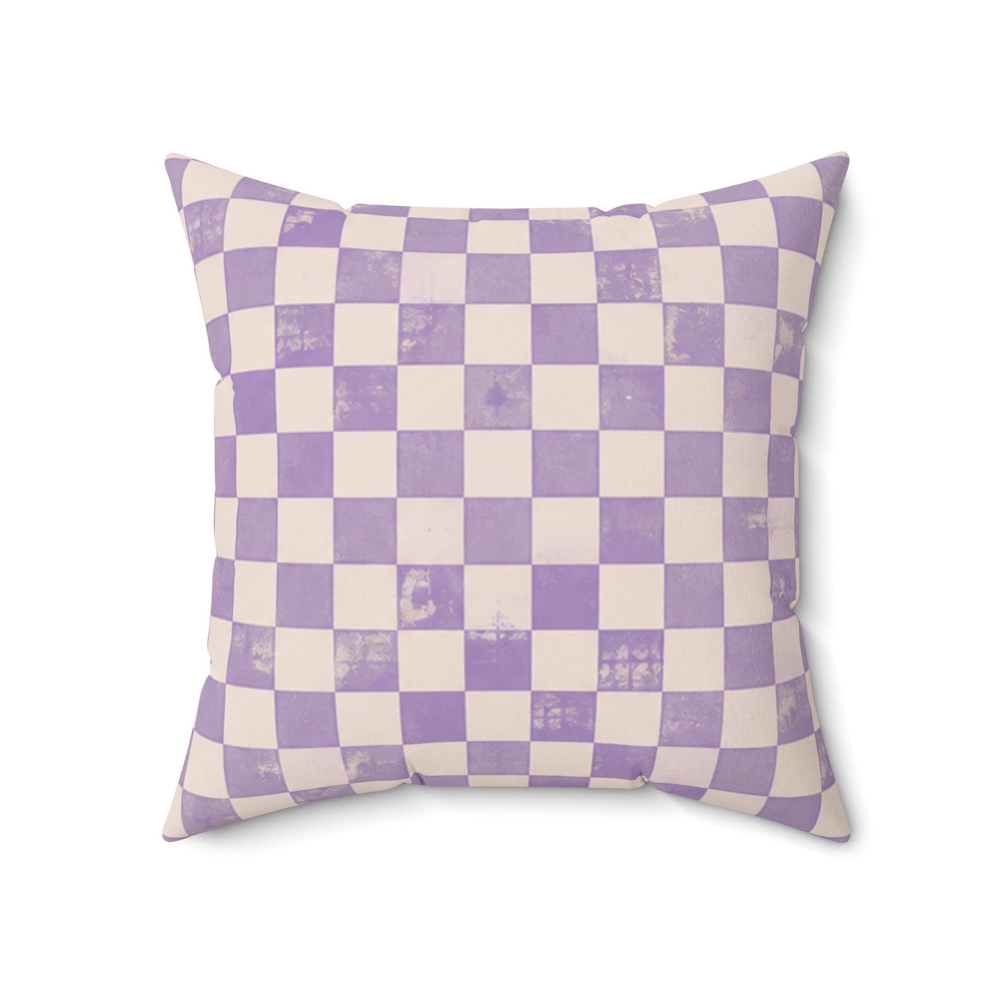 Lavender Check Pillow - Purple Checkerboard Throw Pillow - Pastel Decorative Cushion - Retro Home Decor