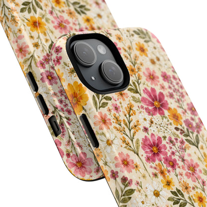 Wildflower Meadow Magnetic Protective Phone Case – Tough Dual-Layer Cover